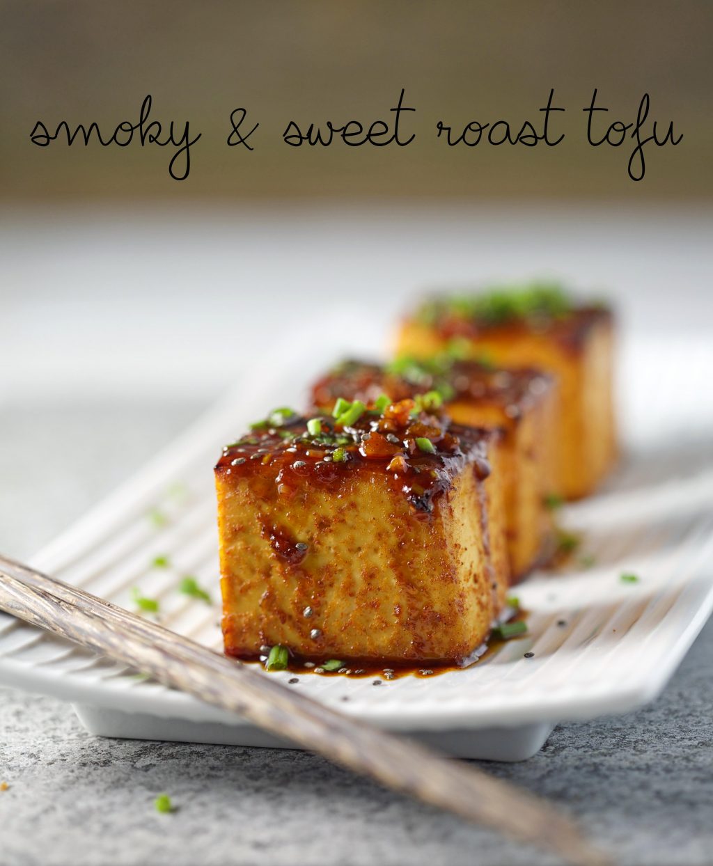 smoky and sweet roast tofu| vegan recipe