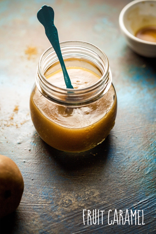 Fruit caramel in a jar