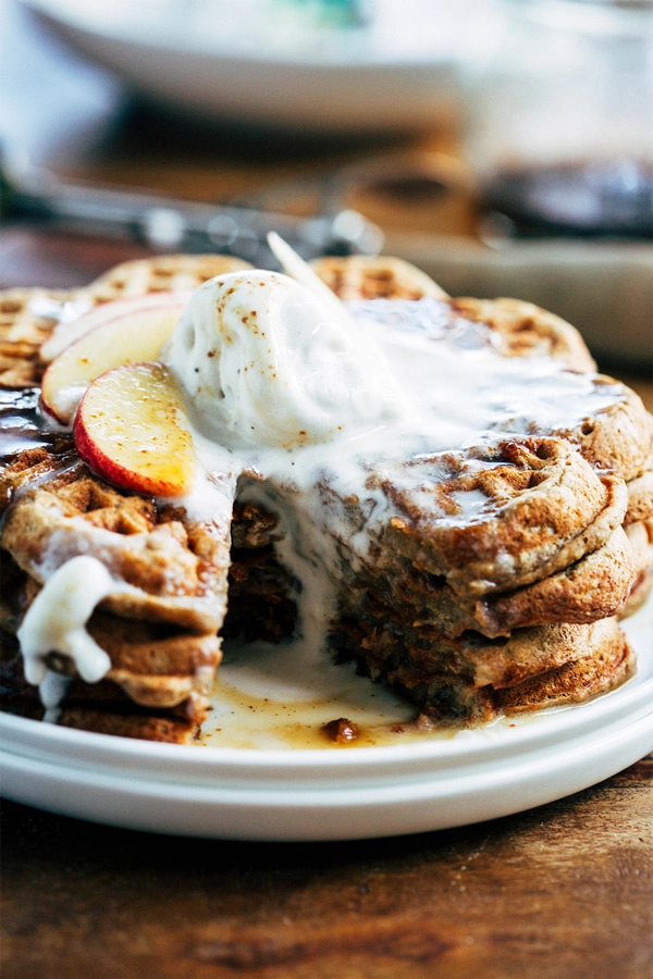 spiced apple pie waffles 6