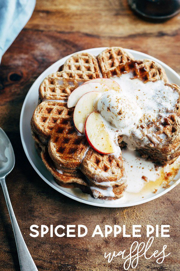 spiced apple pie waffles