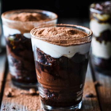 Three jars of tiramisu