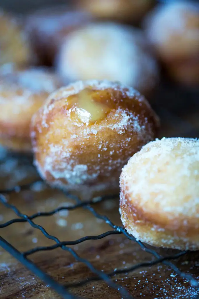 A close up of a doughnut