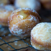 A close up of a doughnut