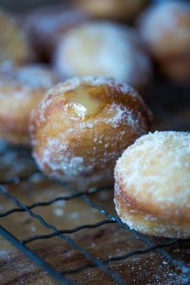 A close up of a doughnut