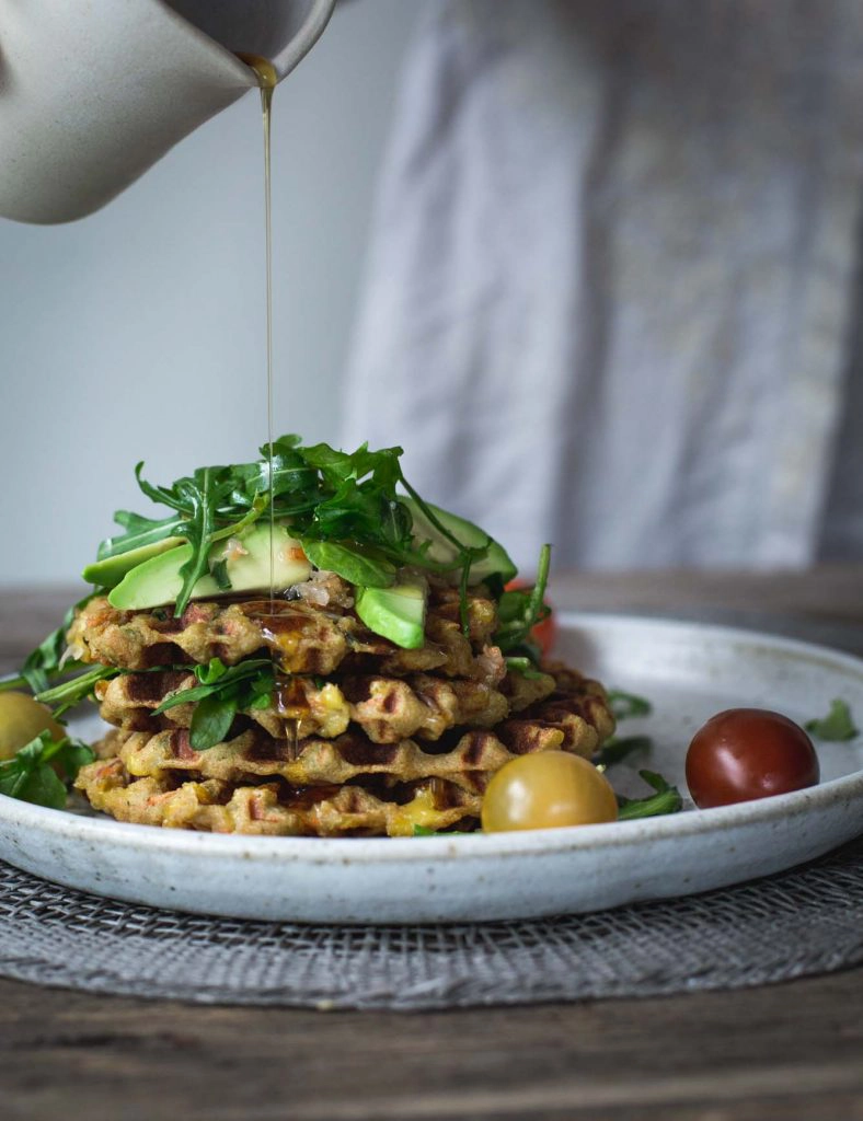 With creamy mashed potato, mixed vegetables and spices, these Sneaky Mashed Potato Cheese Waffles are crispy, cheesy and just a little bit moorish. V and GF