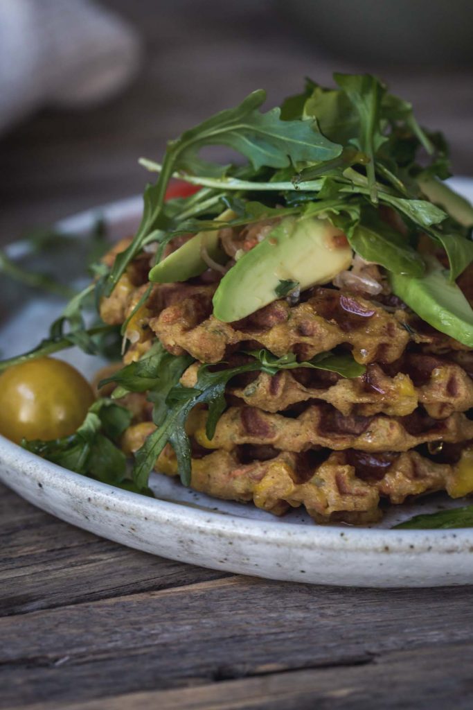 With creamy mashed potato, mixed vegetables and spices, these Sneaky Mashed Potato Cheese Waffles are crispy, cheesy and just a little bit moorish. V and GF