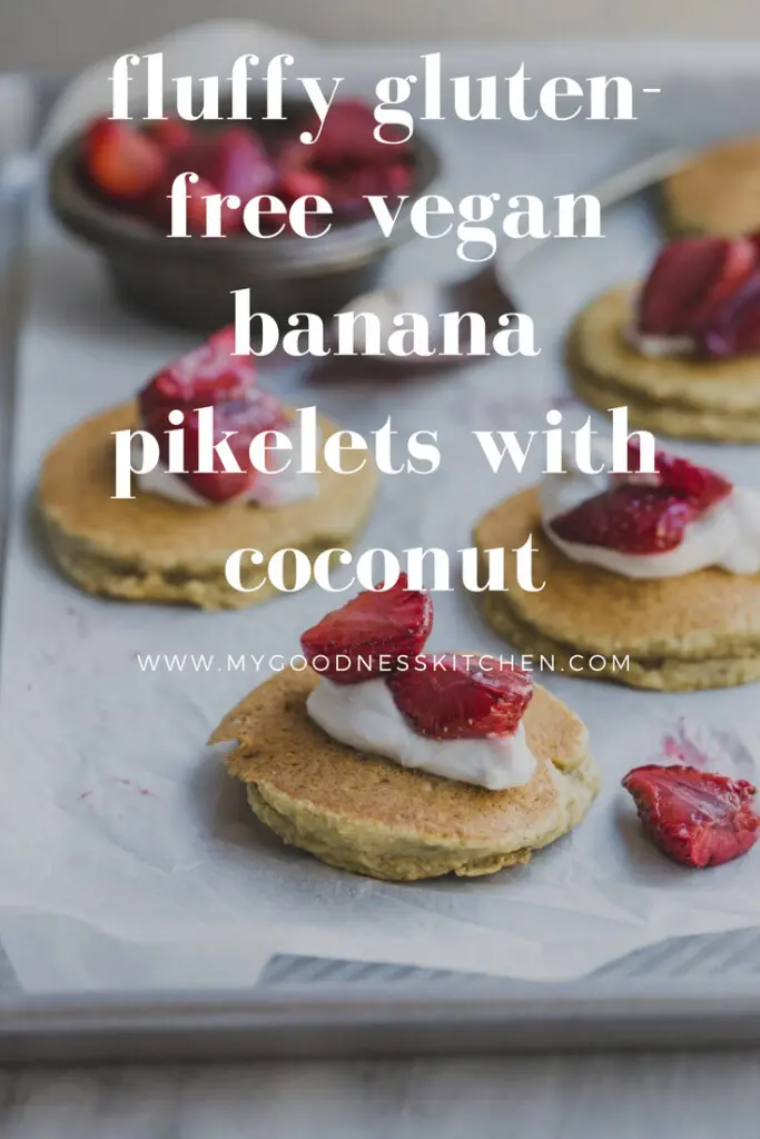 Coconut Gluten-Free Vegan Pancakes w Banana | My Goodness Kitchen