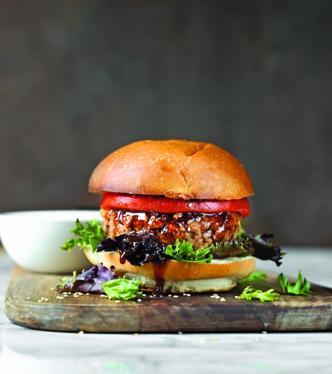 With juicy, Asian-inspired chickpea and rice patties, these teriyaki patties from The Vegan 8 are simple, balanced and utterly drool-worthy.