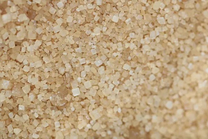 Close up image of raw sugar