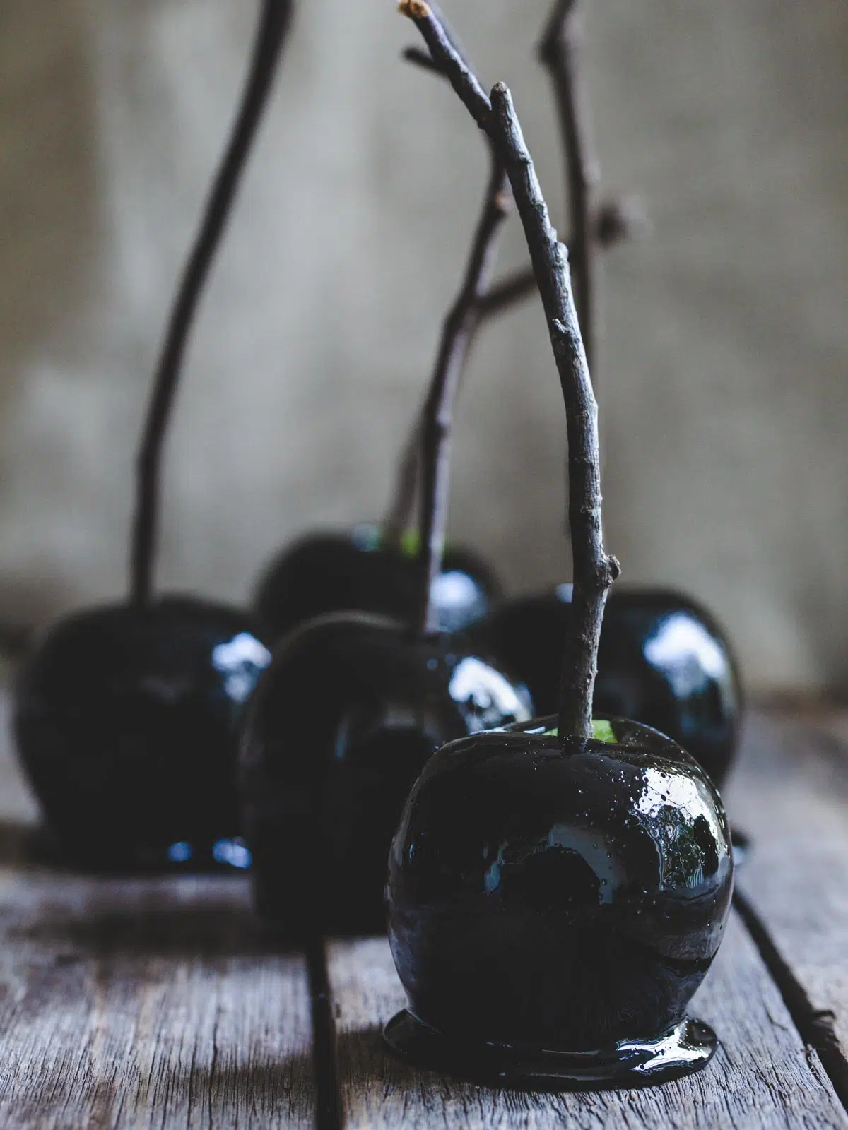 Black Poison Candy Apples - Fresh Coast Eats