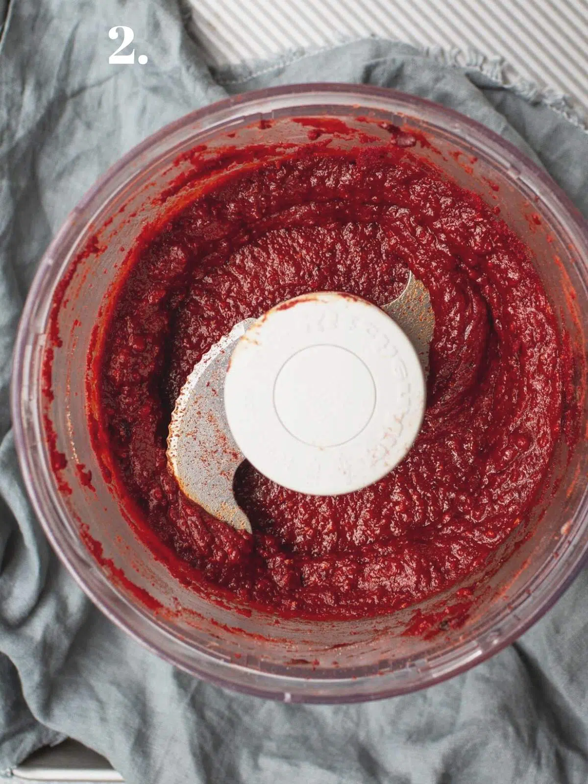 Kimchi paste after processing. 