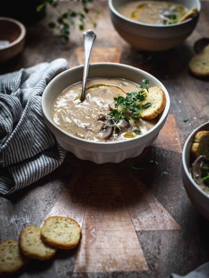Creamy Vegan Mushroom Soup | My Goodness Kitchen