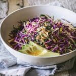 Rainbow vegetable salad in a bowl.