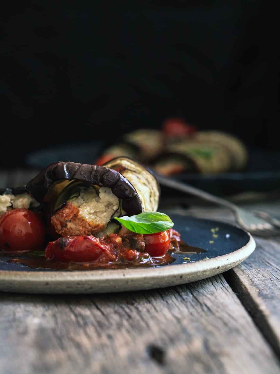 Rustic Eggplant Involtini (Vegan) My Goodness Kitchen