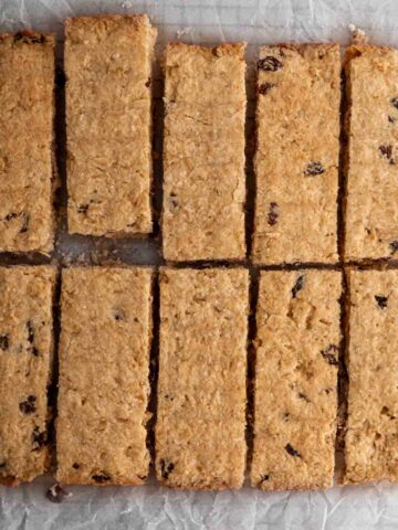 Oat Slice cut into bars.